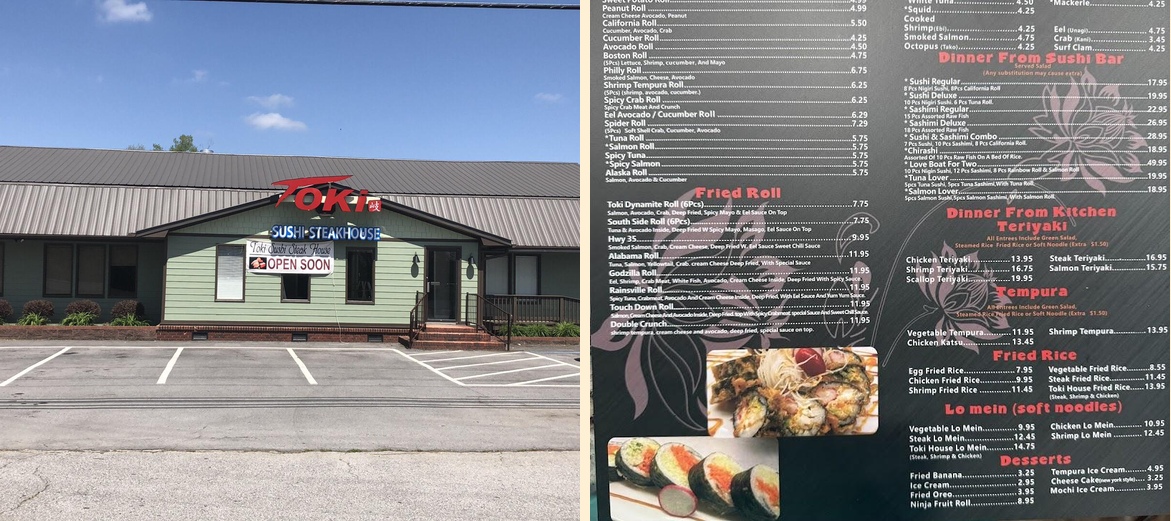 Toki Sushi Steakhouse Rainsville